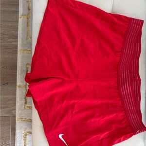Nike Women's Vibrant Red Athletic Shorts